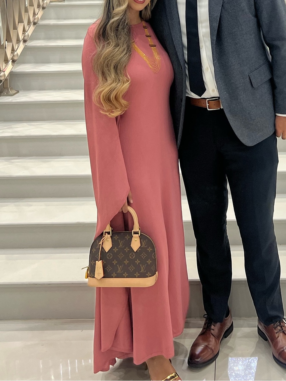 Zara Pink Cape Midi Dress